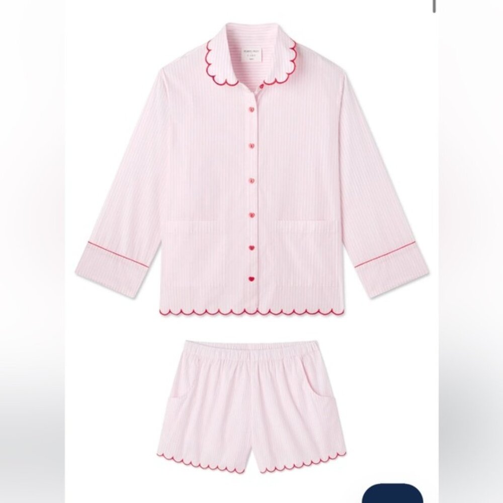 Lake Pajamas Lottie Shorts Set in primrose stripe